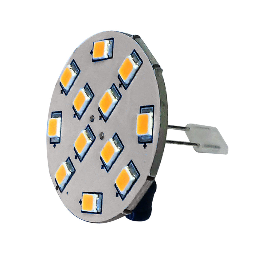 Bombilla LED Lunasea G4 de 10 pines traseros - 12 V CA o 10-30 V CC/2 W/140 lúmenes - Blanco cálido [LLB-21UW-21-00]