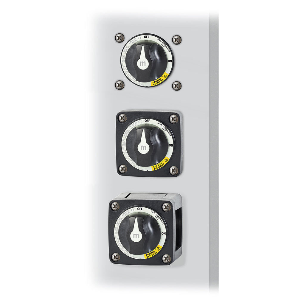 Interruptor de batería Blue Sea 6011200 serie m, circuito doble Plus, negro [6011200]