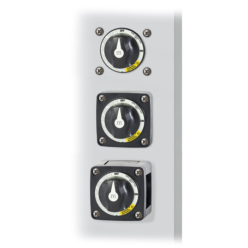 Interruptor de batería Blue Sea 6011200 serie m, circuito doble Plus, negro [6011200]