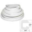 Moldura de vinilo flexible TACO - Abertura de 9,5 mm x Ancho x 7,6 m de Largo - Blanco [V30-1312W25-1]