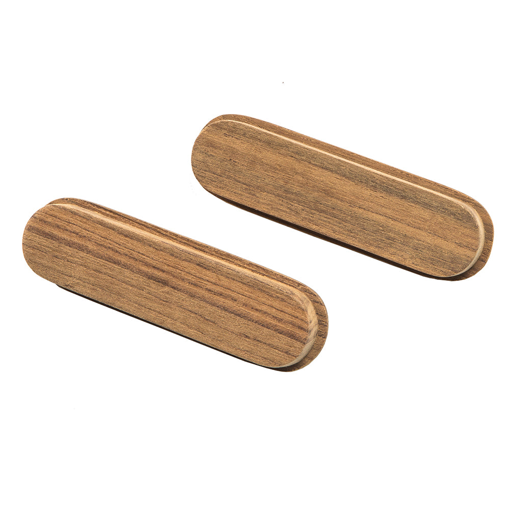 Tirador rectangular de teca Whitecap para cajón, 10,5 cm de largo, paquete de 2 [60124-A]