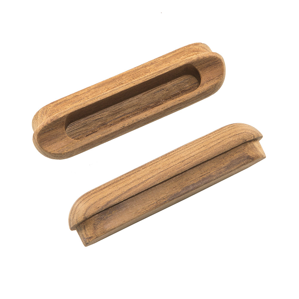 Tirador rectangular de teca Whitecap para cajón, 10,5 cm de largo, paquete de 2 [60124-A]