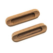 Tirador rectangular de teca Whitecap para cajón, 10,5 cm de largo, paquete de 2 [60124-A]