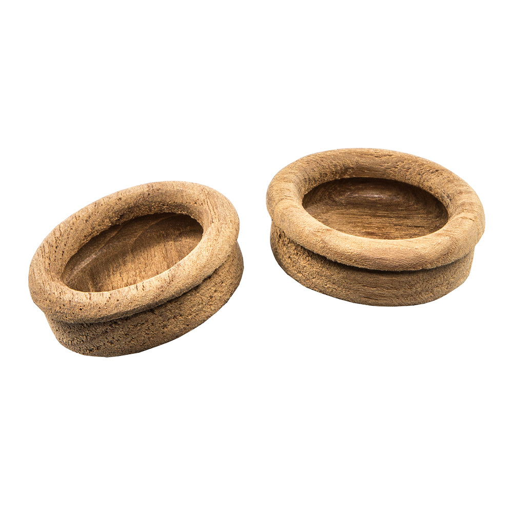 Tirador redondo de teca Whitecap para cajón - 3,5 cm - Paquete de 2 [60127-A]