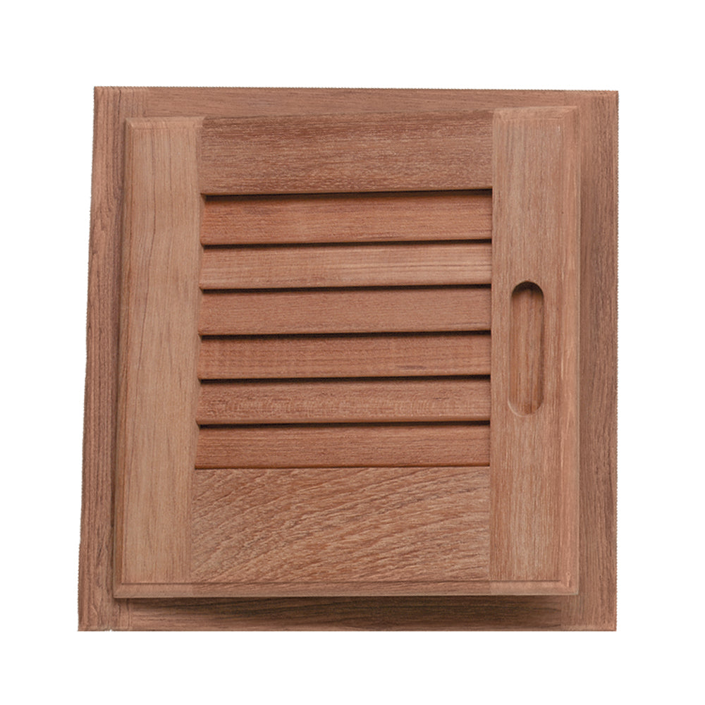 Puerta y marco de teca Whitecap con lamas - Izquierda - 30 x 30 cm [60721]