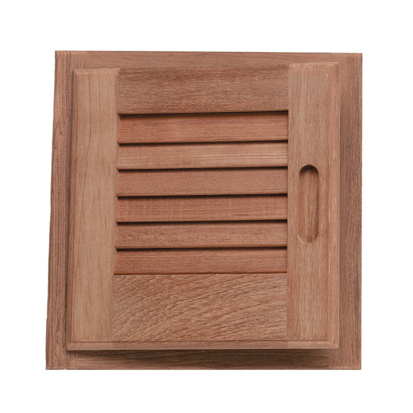 Puerta y marco de teca Whitecap con lamas - Izquierda - 30 x 30 cm [60721]
