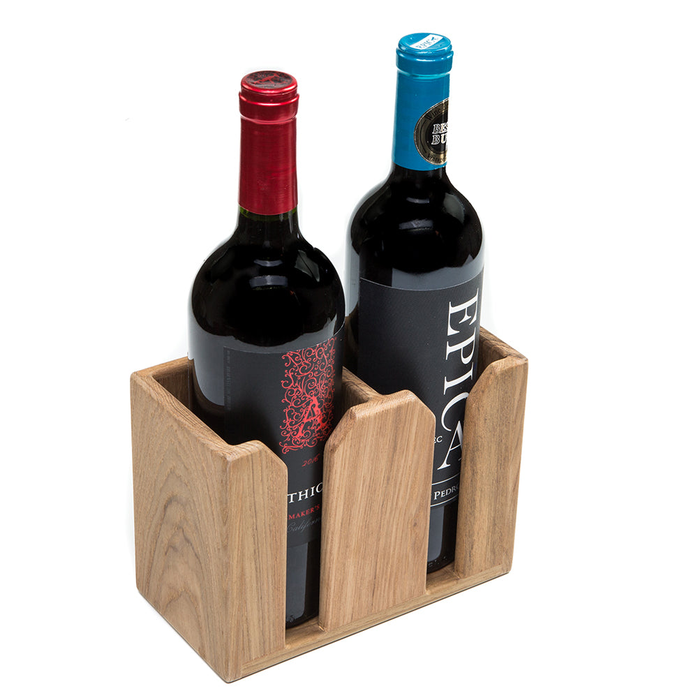 Botellero de teca Whitecap para dos botellas [62620]