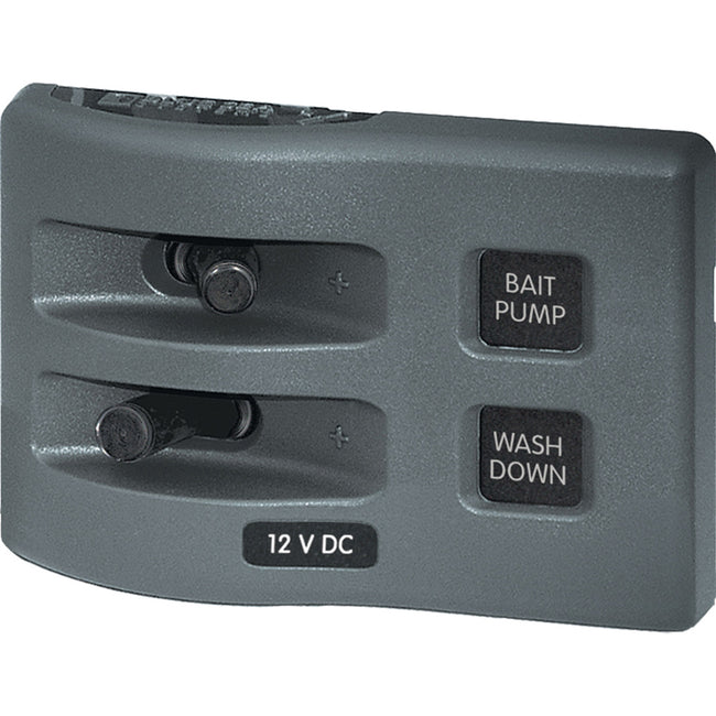 Panel de interruptores impermeable Blue Sea 4303 WeatherDeck de 12 V CC - 2 posiciones [4303]