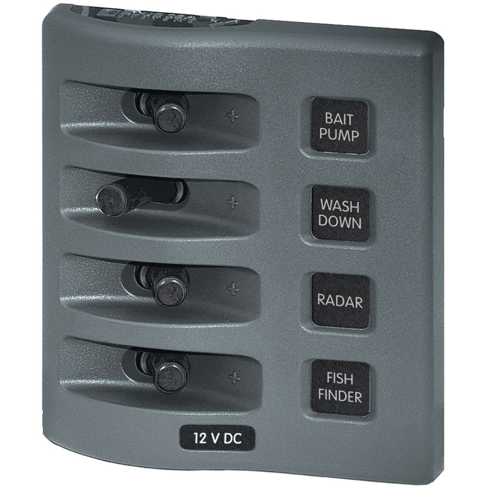 Panel de interruptores impermeable Blue Sea 4305 WeatherDeck de 12 V CC - 4 posiciones [4305]