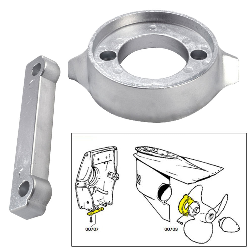 Kit de ánodo Tecnoseal con herrajes - Volvo 280 - Zinc [20701]