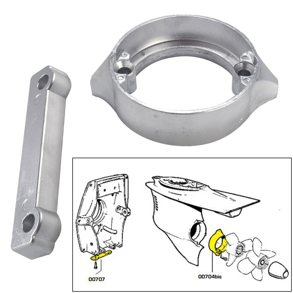 Kit de ánodo Tecnoseal con herrajes - Volvo Duo-Prop 280 - Zinc [20702]