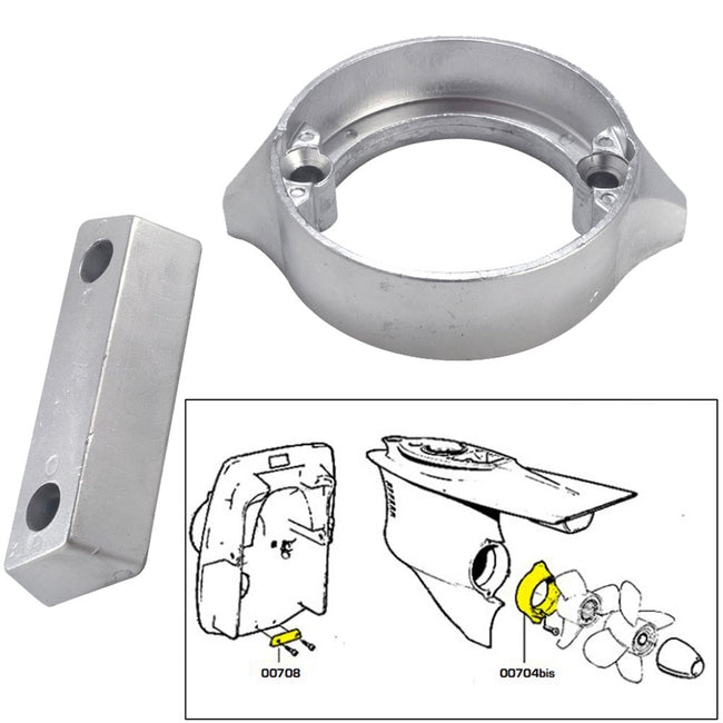 Kit de ánodo Tecnoseal con herrajes - Volvo Duo-Prop 290 - Zinc [20706]