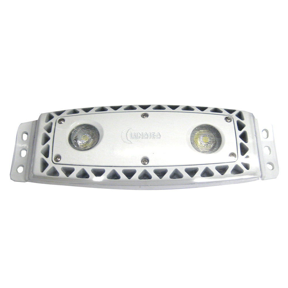 Luz LED esparcidora regulable de alta intensidad para exteriores Lunasea - Blanca - 1100 lúmenes [LLB-472W-21-10]