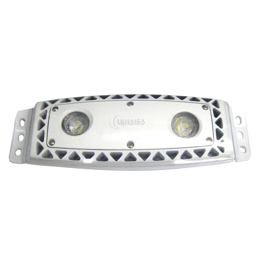 Luz LED esparcidora regulable de alta intensidad para exteriores Lunasea - Blanca - 1100 lúmenes [LLB-472W-21-10]