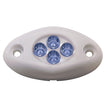 Luz de cortesía innovadora - Montaje en superficie de 4 LED - LED azul/carcasa blanca [004-2100-7]