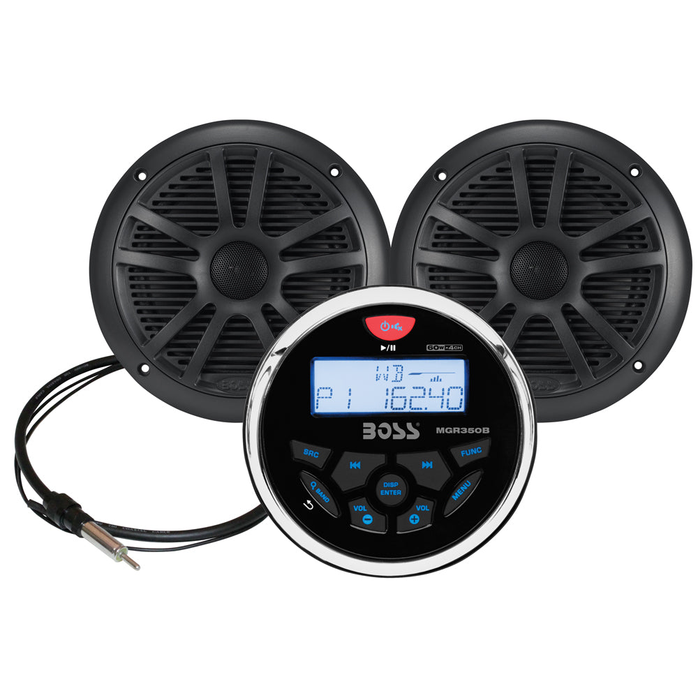 Kit de altavoces estéreo marinos Boss Audio MCKGB350W.6 de 6,5