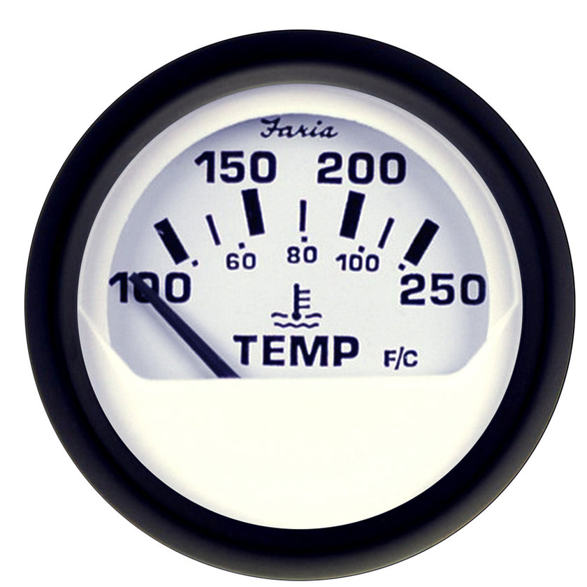 Medidor de temperatura de agua Faria Euro White de 2