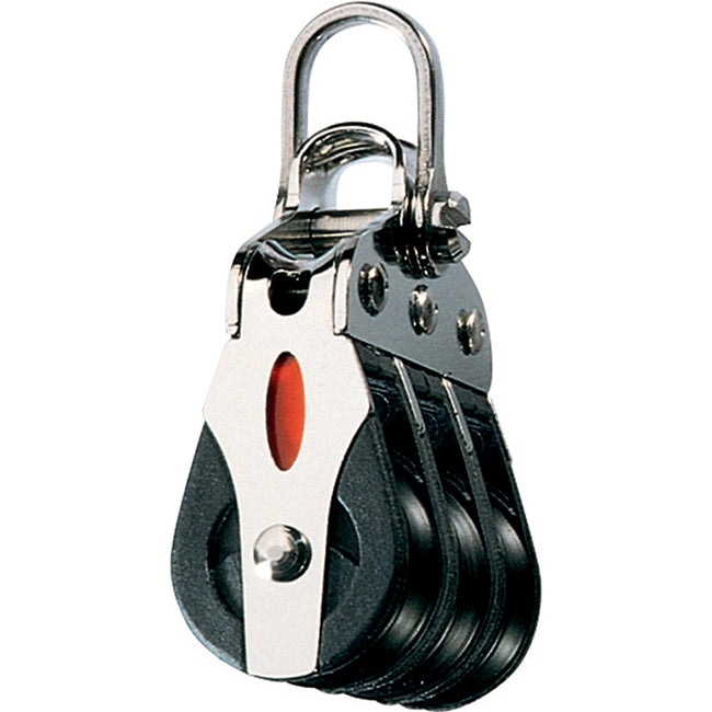 Bloque de rodamientos de bolas Ronstan Serie 20 - Triple - Cabezal de grillete de 2 ejes [RF20302]