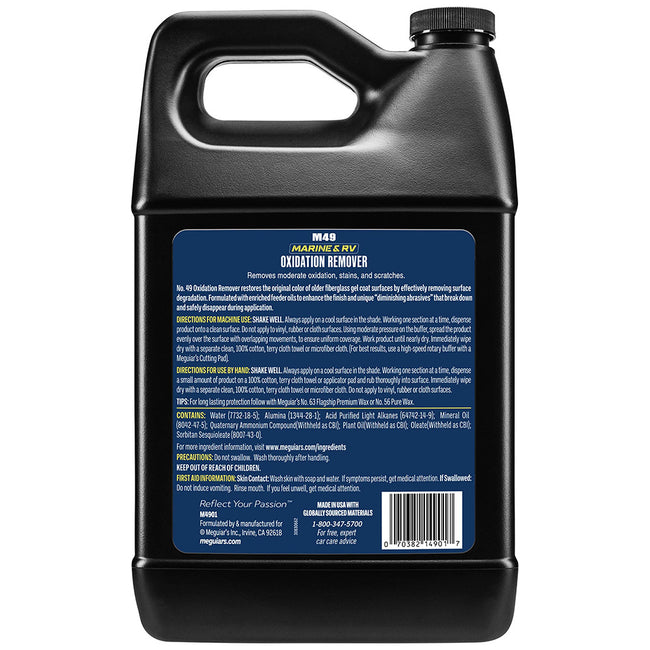Removedor de oxidación Meguiar's #49 Mirror Glaze HD - 1 galón [M4901]