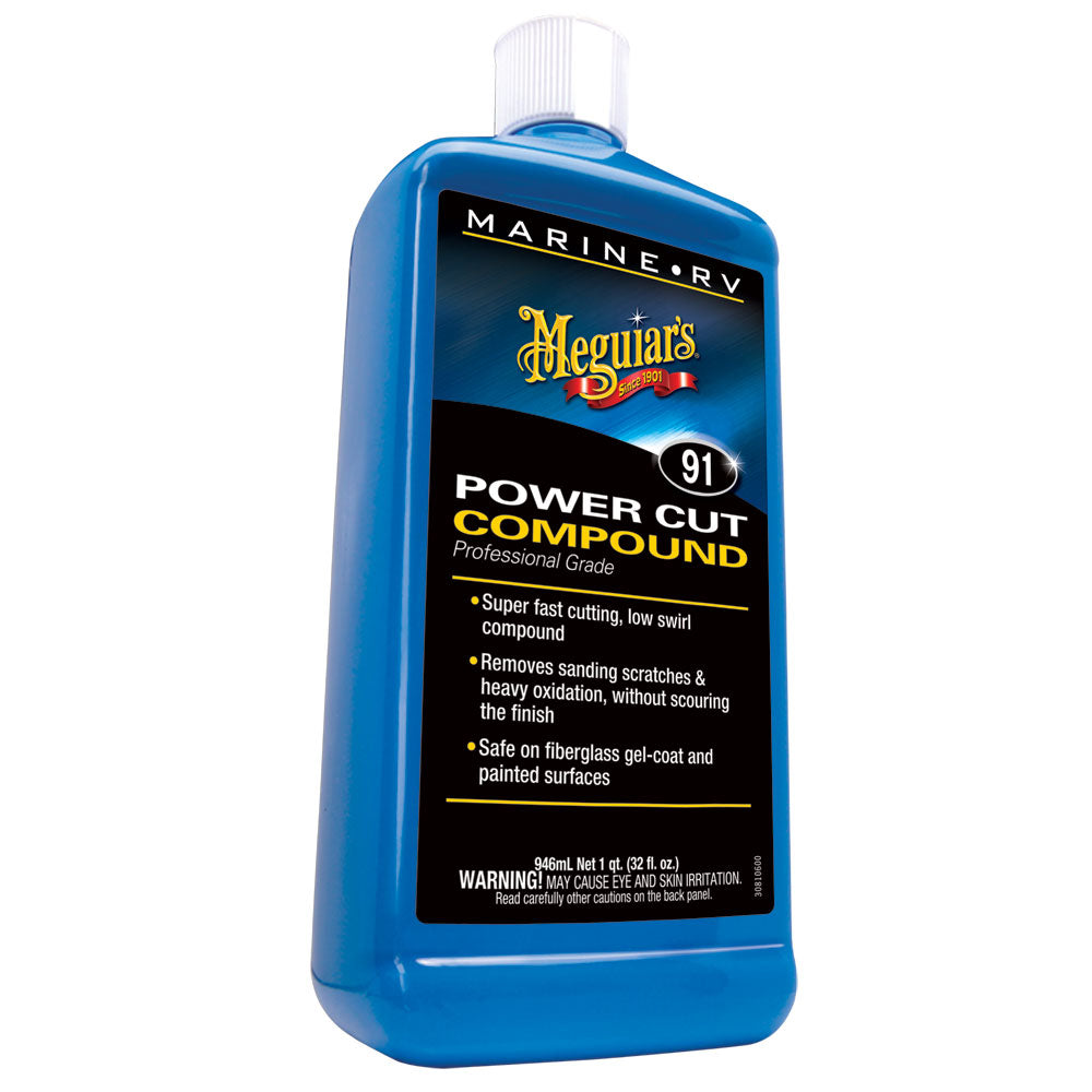 Compuesto de corte de potencia Meguiar's n.° 91 para uso marino/vehículo recreativo de grado profesional - 32 oz [M9132]
