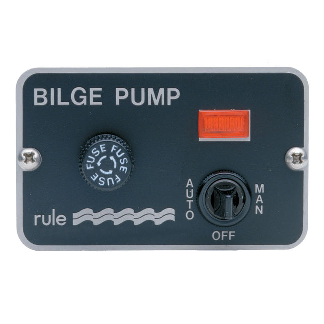 Interruptor iluminado de panel de 3 vías Rule Deluxe para flotador automático 24/32 VCC [42]