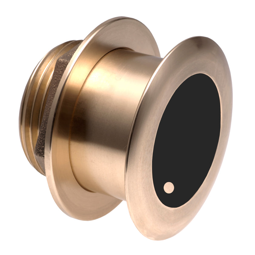 Transductor Garmin de bronce de haz ancho para montaje en pasacascos con información de profundidad y temperatura, inclinación de 0 grados, 8 pines - Airmar B175HW [010-12181-20]