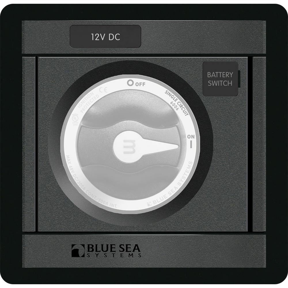 Panel cuadrado negro Blue Sea 1139 DC Serie M [1139]