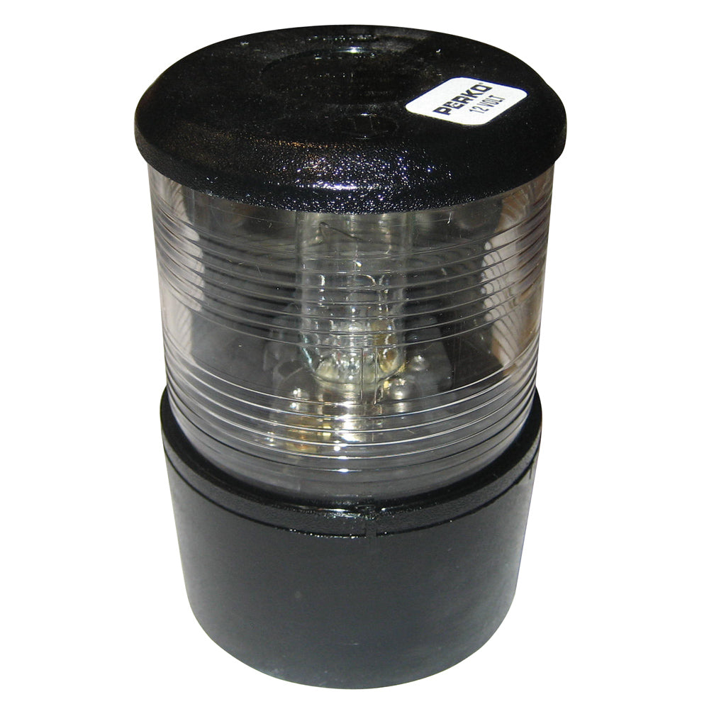 Luz de tope de mástil Perko para vela o motor, alcance inferior a 20 m, 12 V CC, base negra, luz blanca [0200MB0DP1]