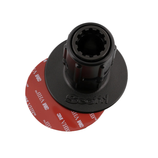 Soporte adhesivo Scotty 448 con adaptador para cabezal de engranaje - Almohadilla de 3