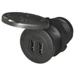 Cargador USB doble Blue Sea 1045 de 12/24 V - Montaje en enchufe de 1-1/8