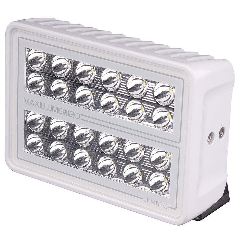 Lumitec Maxillume h120 - Proyector de montaje en muñón - Carcasa blanca - Atenuación blanca [101346]