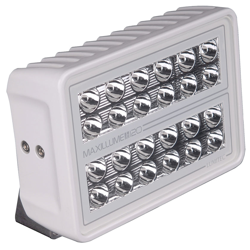 Lumitec Maxillume h120 - Proyector de montaje en muñón - Carcasa blanca - Atenuación blanca [101346]