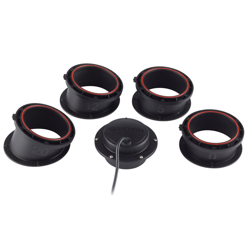 Transductor CHIRP Garmin GT15M-IH de plástico, para interior de casco, banda media - 85-165 kHz, 600 W, 8 pines [010-12402-00]