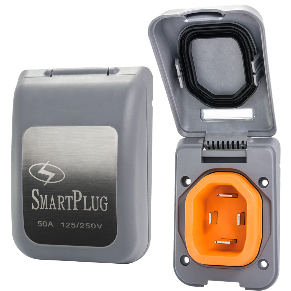 Tapa de entrada no metálica SmartPlug de 50 A, macho, gris [BM50PG]