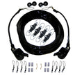 Kit de aparejo doble Rupp con soportes de anclaje y desmontaje - Monofilamento negro de 260 pies [CA-0175-MO]