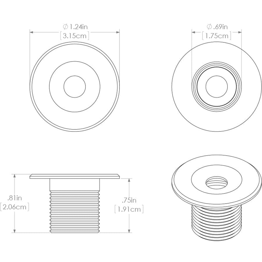Lámpara de cortesía Lumitec Echo - Carcasa cepillada - Luz blanca cálida [101227]