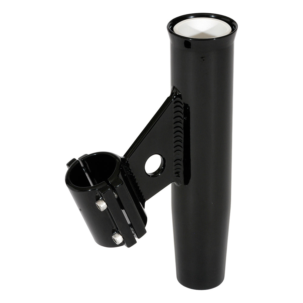 Portacañas con abrazadera Lee - Aluminio negro - Montaje vertical - Compatible con tubos de 1,900