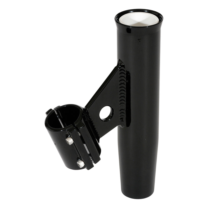Portacañas con abrazadera Lee - Aluminio negro - Montaje vertical - Compatible con tubos de 1,900