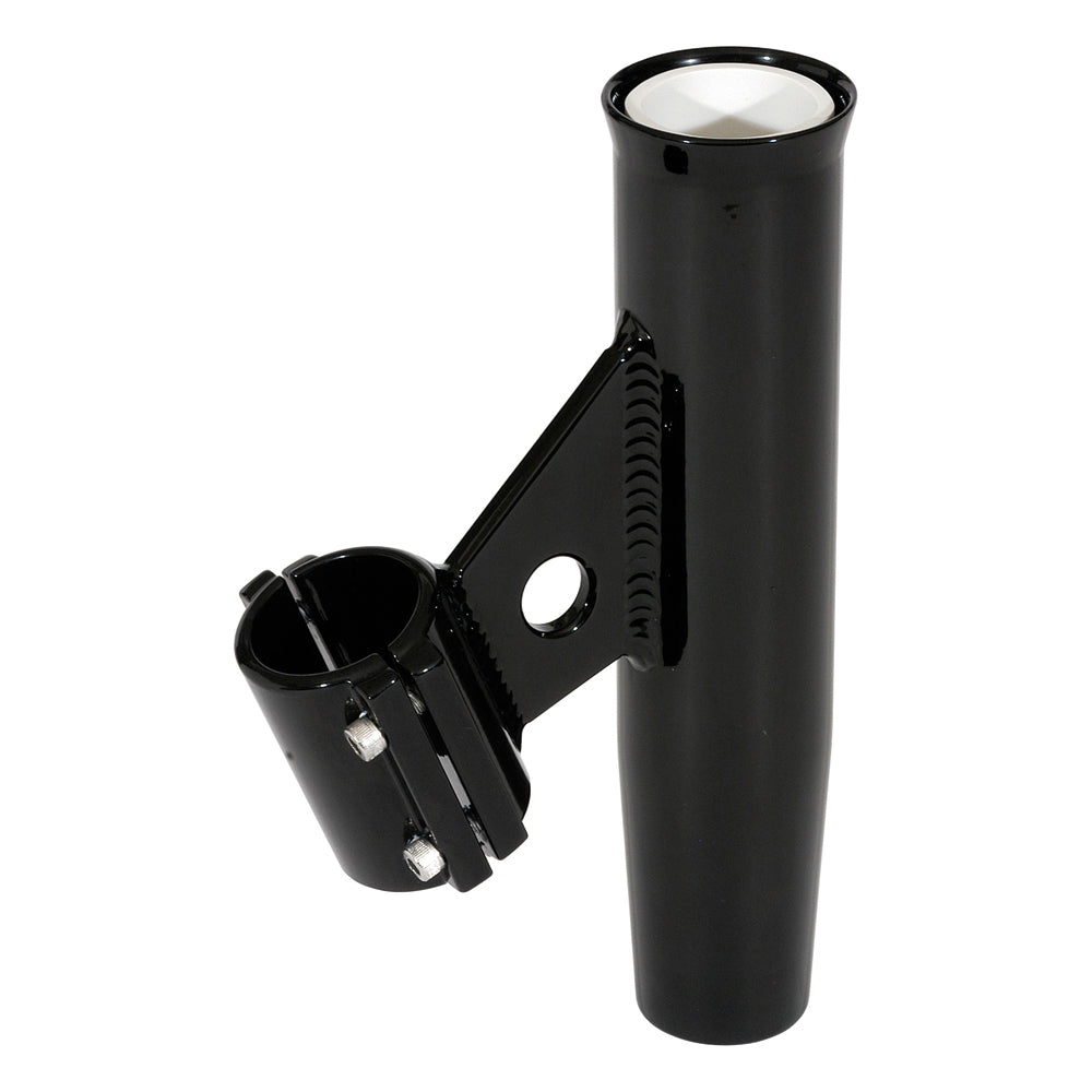 Portacañas con abrazadera Lee - Aluminio negro - Montaje vertical - Compatible con tubos de 2,375