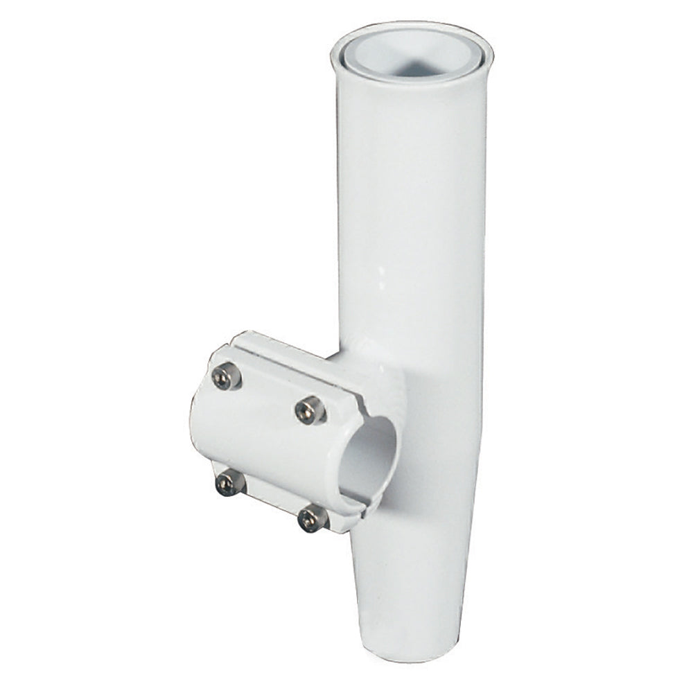 Portacañas con abrazadera Lee - Aluminio blanco - Montaje horizontal - Compatible con tubos de 1,050