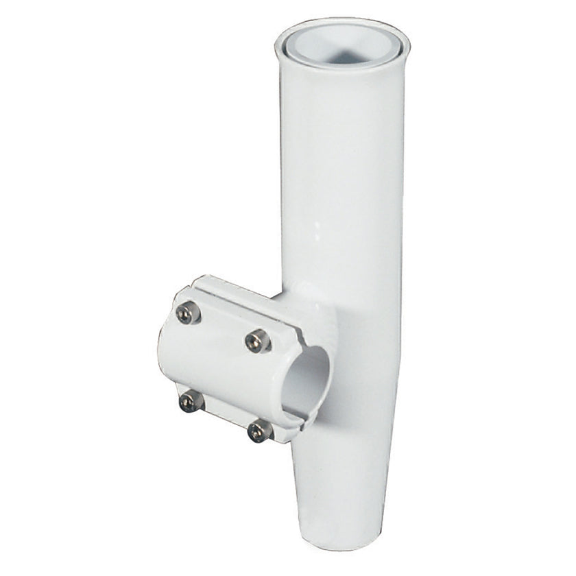 Portacañas con abrazadera Lee - Aluminio blanco - Montaje horizontal - Compatible con tubos de 1,050