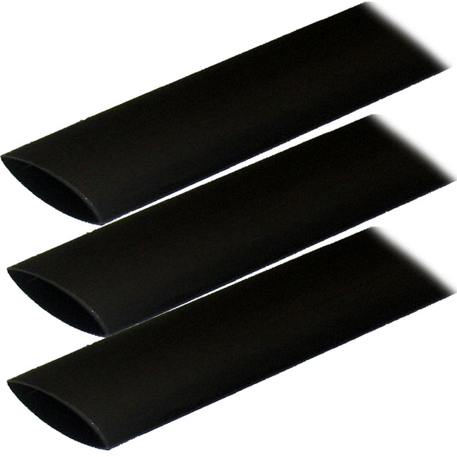 Tubo termorretráctil con revestimiento adhesivo Ancor (ALT) - 2,54 cm x 30,54 cm - Paquete de 3 - Negro [307124]