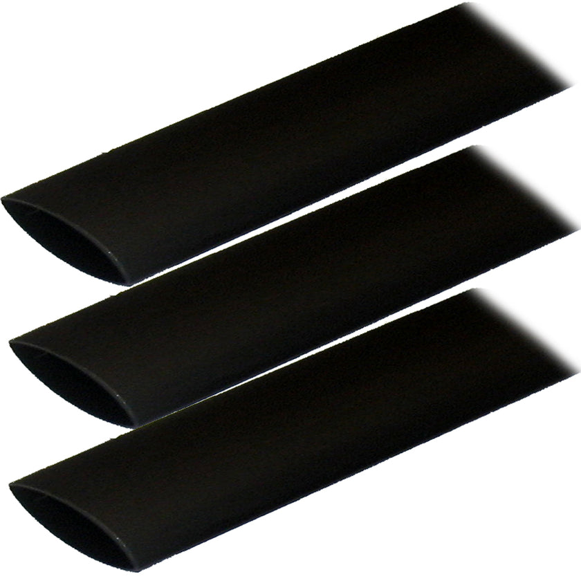 Tubo termorretráctil con revestimiento adhesivo Ancor (ALT) - 2,54 cm x 30,54 cm - Paquete de 3 - Negro [307124]
