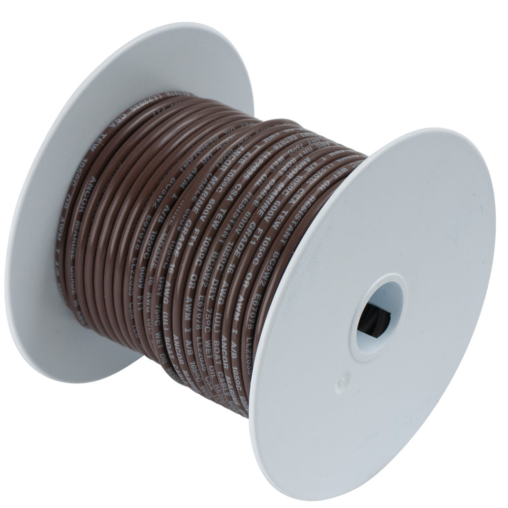 Cable de cobre estañado Ancor Brown de 16 AWG - 100' [102210]