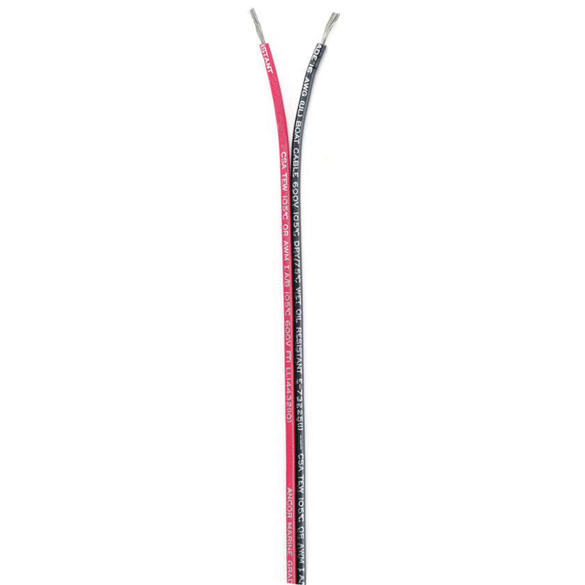 Cable plano de unión Ancor - 16/2 AWG - Rojo/Negro - Plano - 100' [153110]