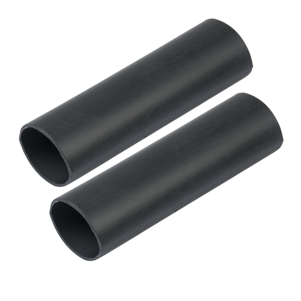 Tubo termorretráctil de pared gruesa Ancor - 2,54 cm x 30,54 cm - Paquete de 2 - Negro [327124]