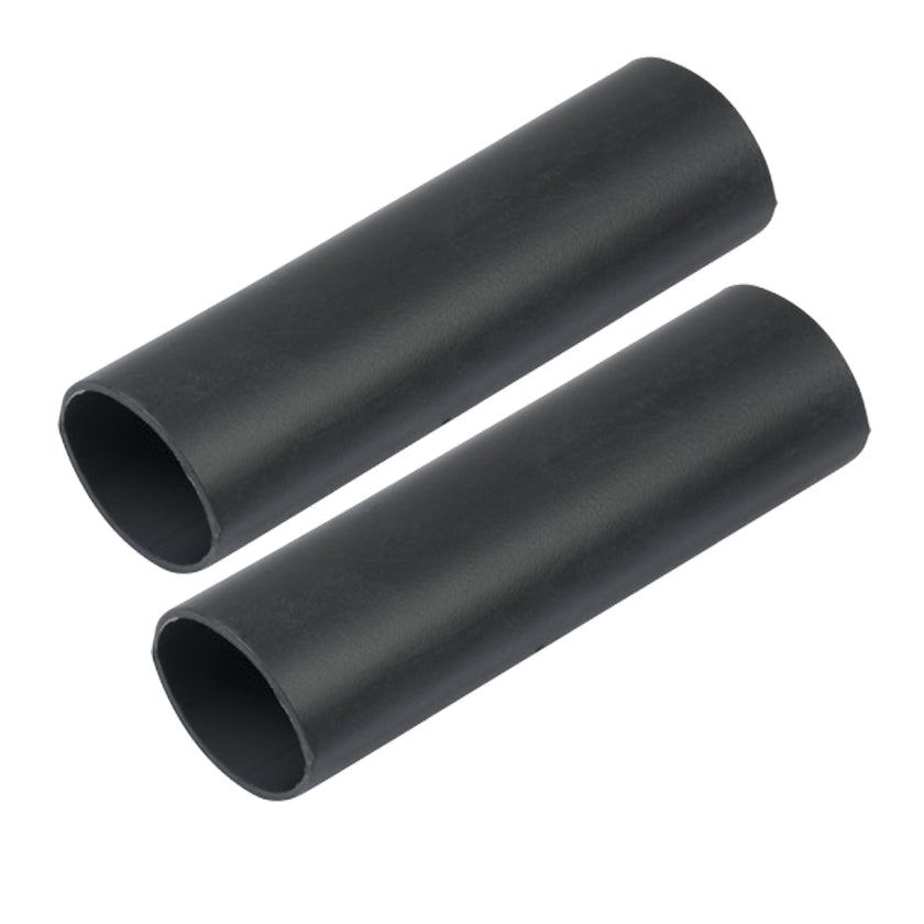 Tubo termorretráctil de pared gruesa Ancor - 2,54 cm x 30,54 cm - Paquete de 2 - Negro [327124]