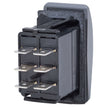Interruptor Blue Sea 7938 Contura II DPDT Negro - (ENCENDIDO)-APAGADO-(ENCENDIDO) [7938]