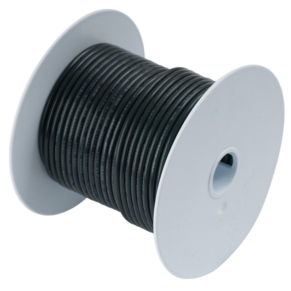 Cable de cobre estañado Ancor negro de 8 AWG - 250' [111025]