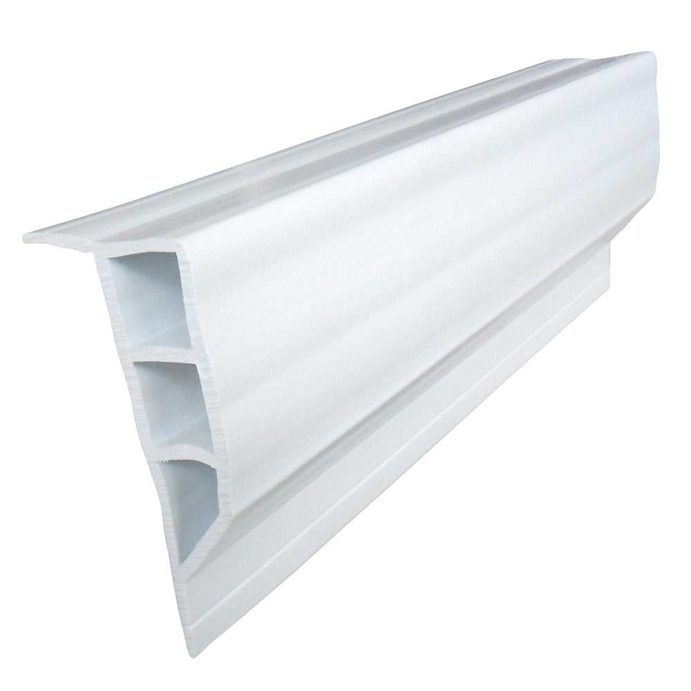 Perfil de PVC estándar para borde de muelle, cara completa, rollo de 4,8 m, blanco [1160-F]